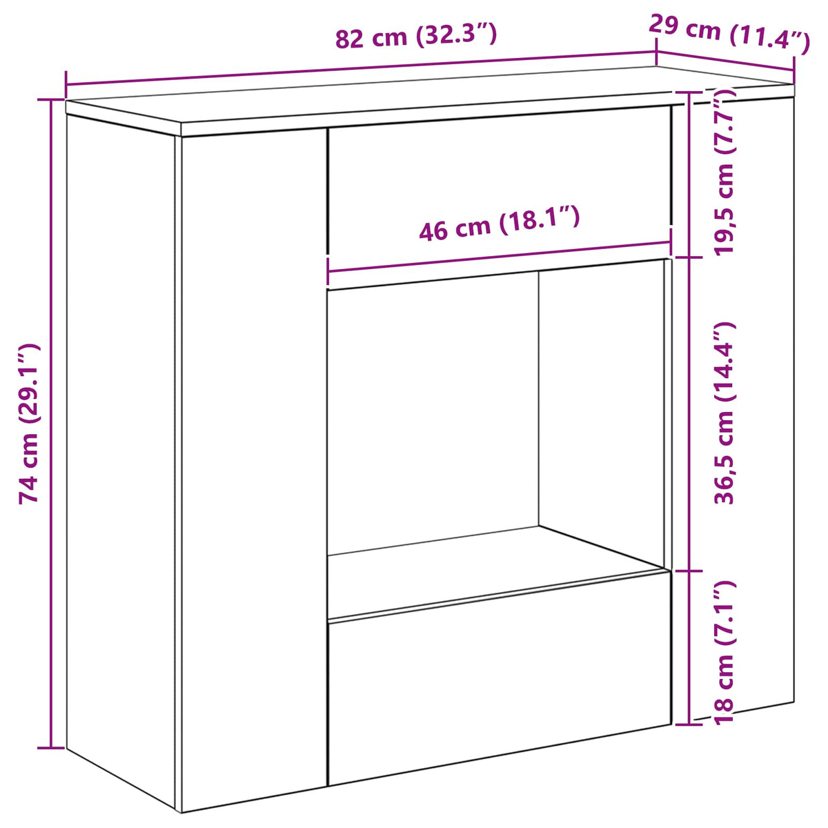 Artisan Eg 82 x 29 x 74 cm