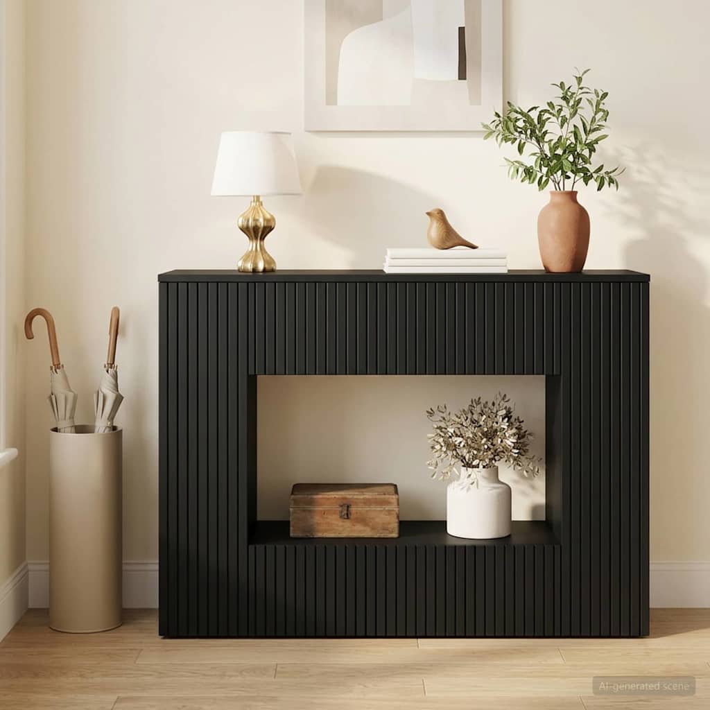 Konsolbord Sort 101 x 29 x 74 cm Konstrueret træ