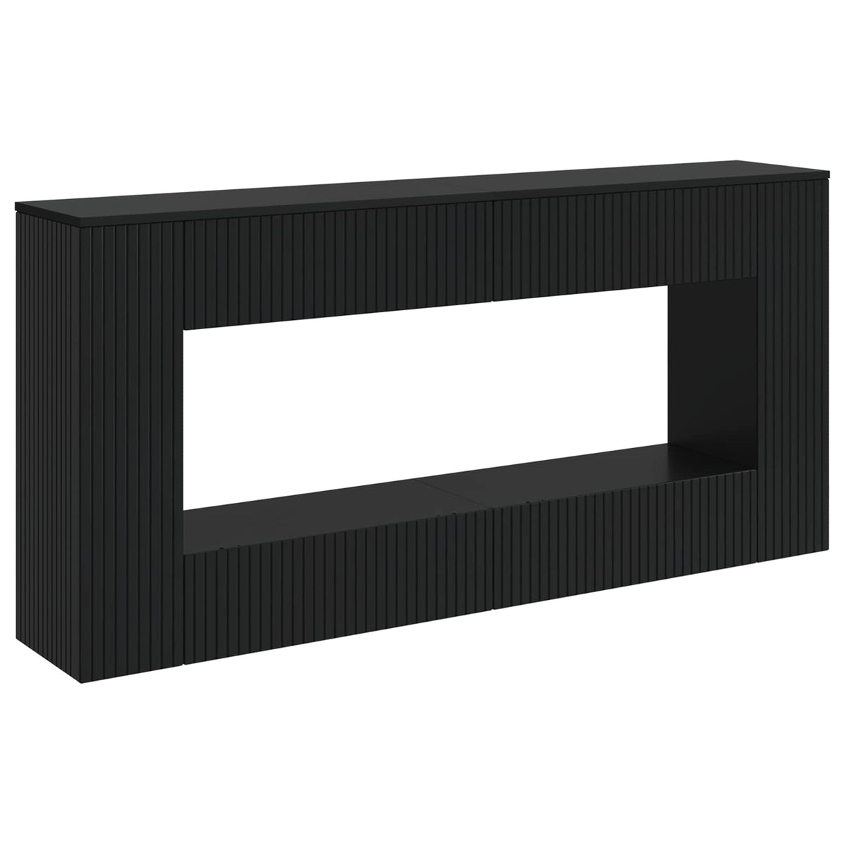 Konsolbord Sort 155 x 29 x 74 cm Konstrueret træ