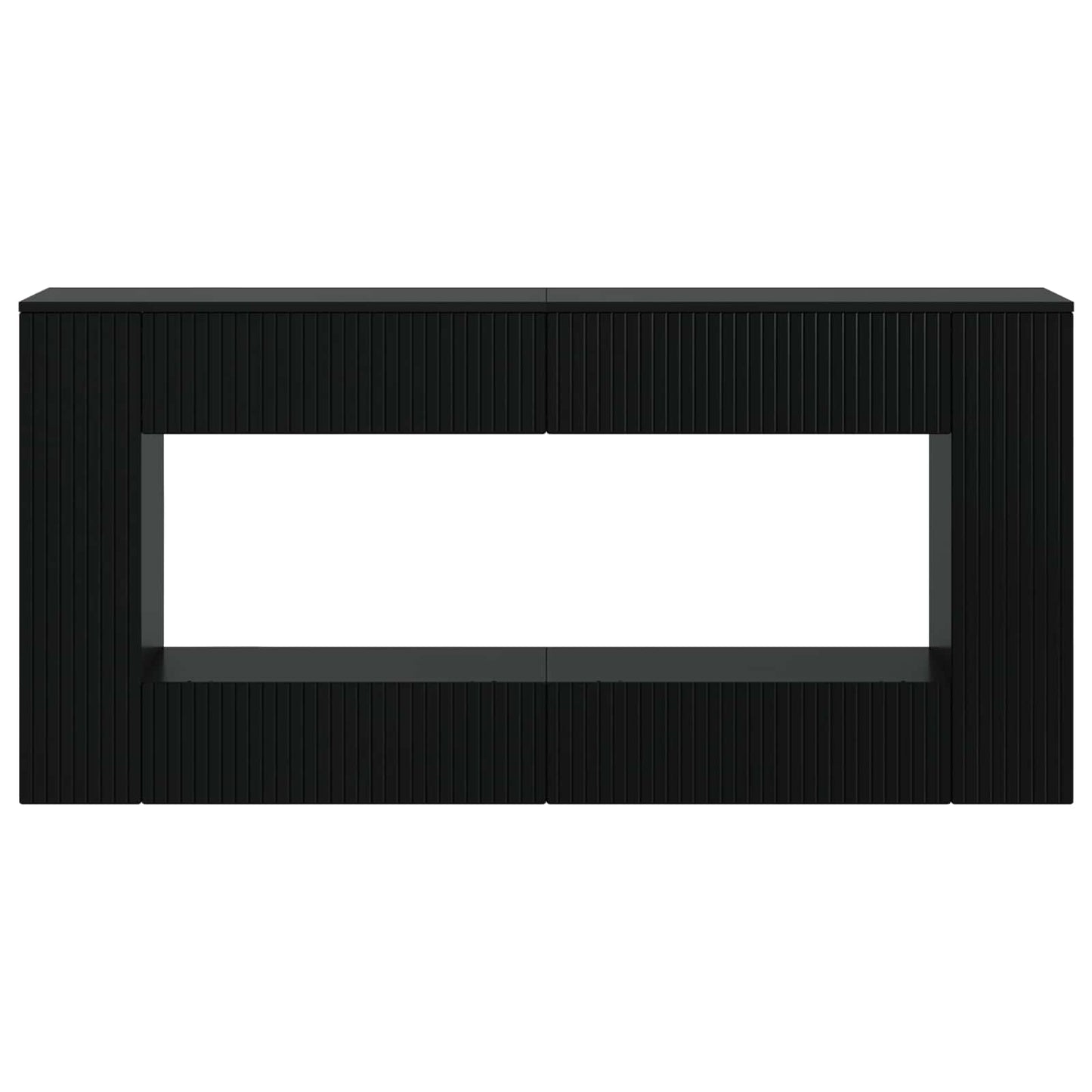 Konsolbord Sort 155 x 29 x 74 cm Konstrueret træ