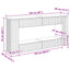Konsolbord Sort 155 x 29 x 74 cm Konstrueret træ