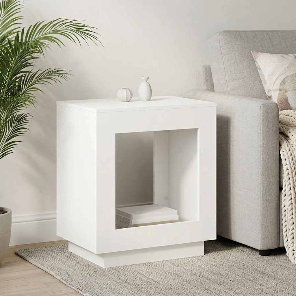 Sidebord Hvid 60 x 40 x 65 cm Konstrueret træ