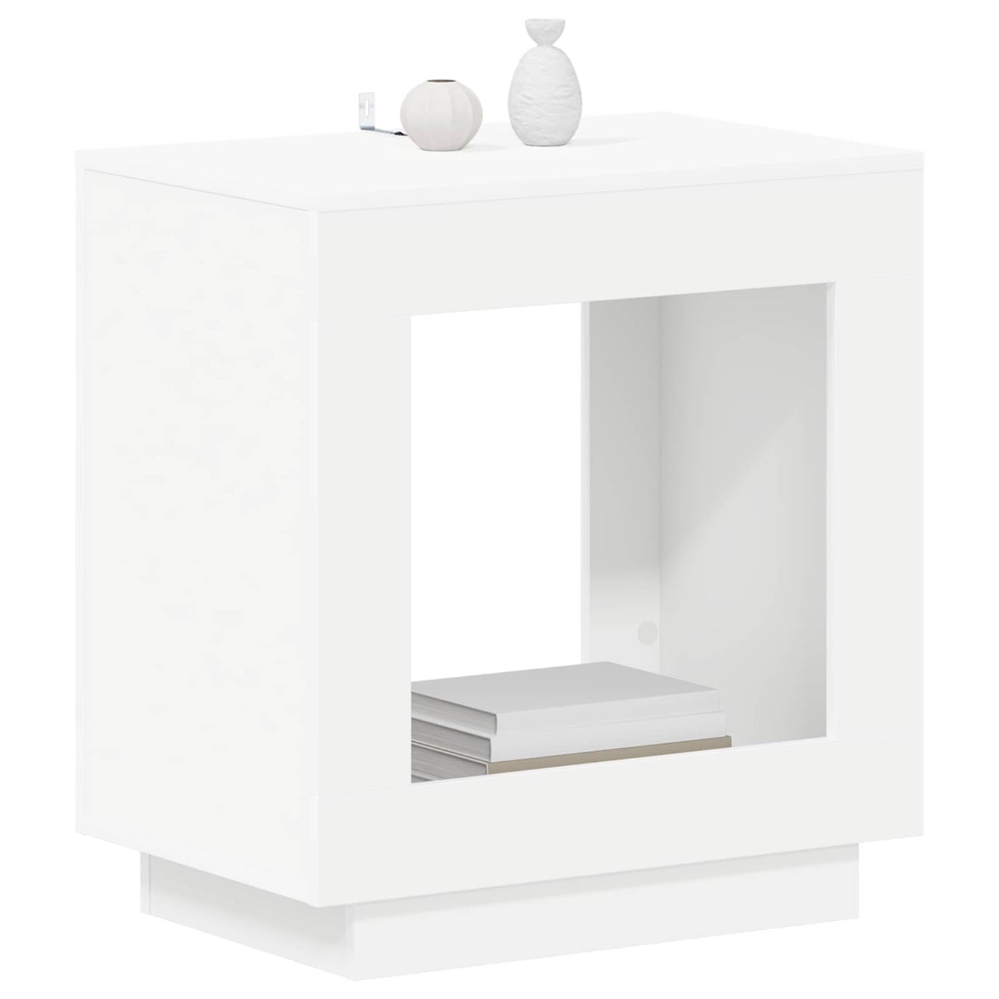 Sidebord Hvid 60 x 40 x 65 cm Konstrueret træ