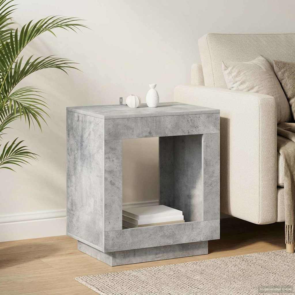 Sidebord Betongrå 60 x 40 x 65 cm Konstrueret træ