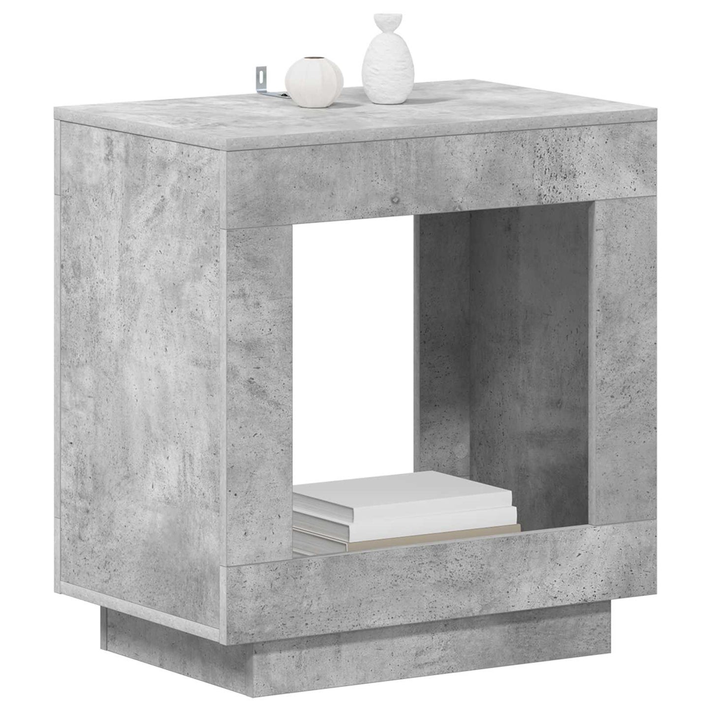 Sidebord Betongrå 60 x 40 x 65 cm Konstrueret træ