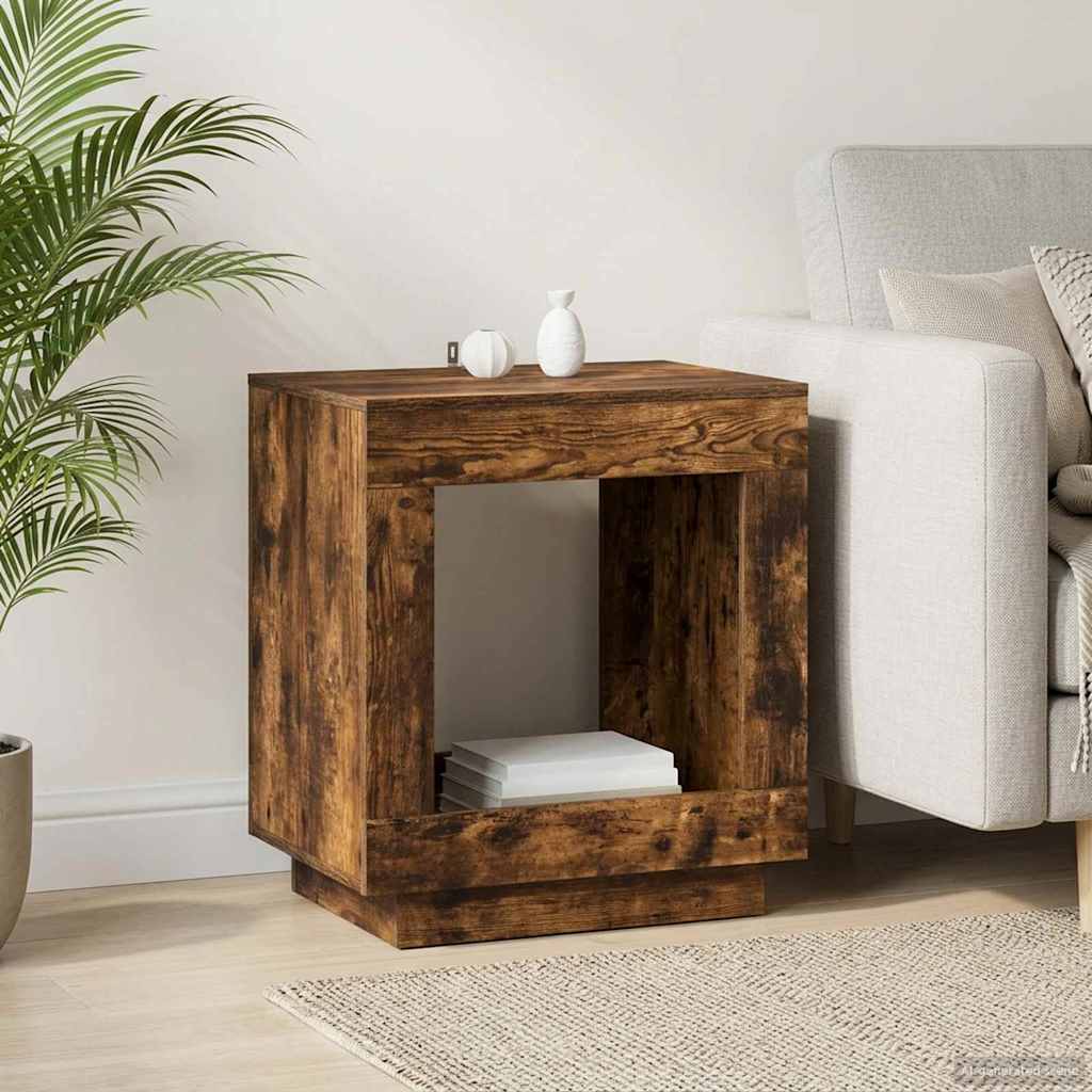 Sidebord Røget eg 60 x 40 x 65 cm Konstrueret træ