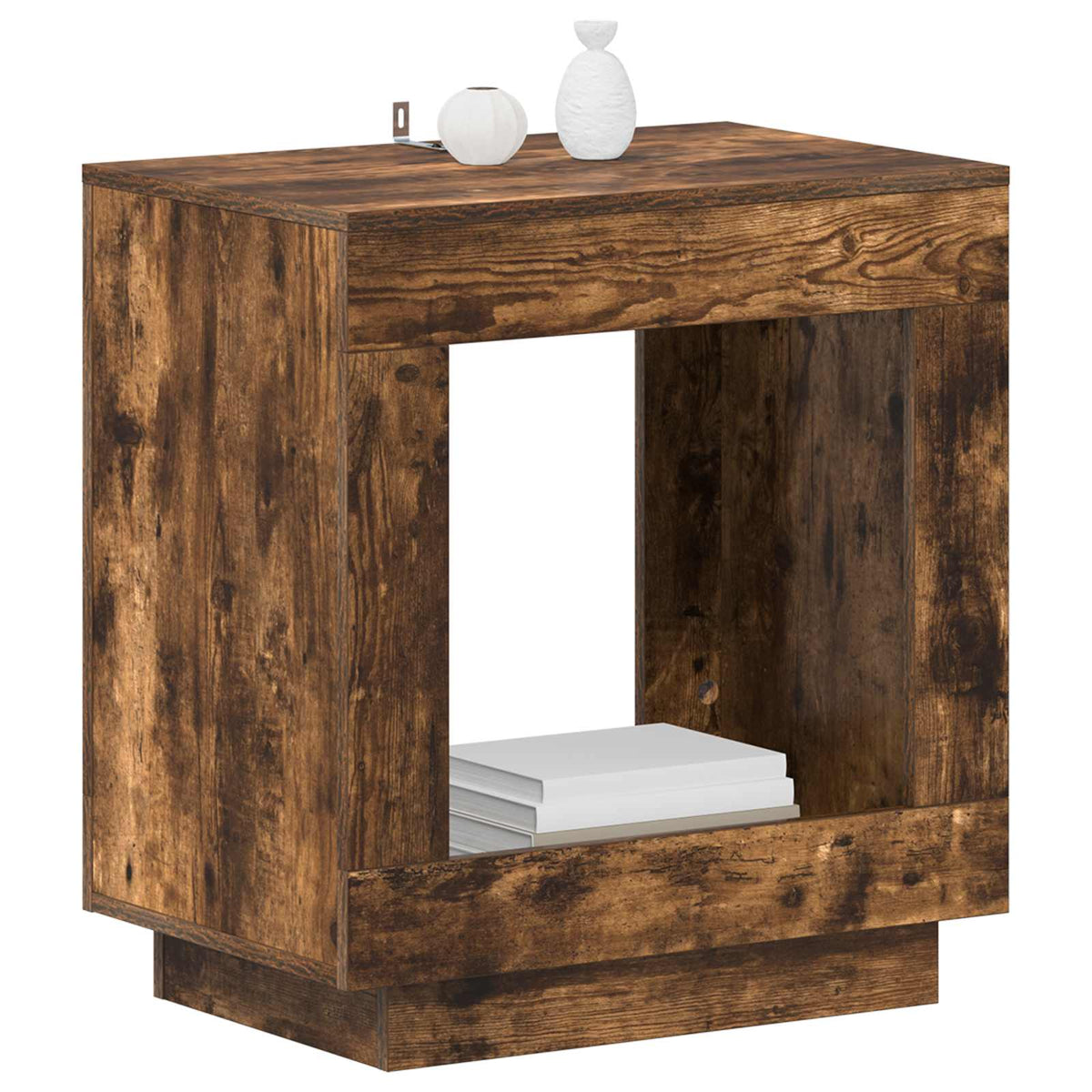 Sidebord Røget eg 60 x 40 x 65 cm Konstrueret træ