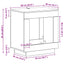 Sidebord Røget eg 60 x 40 x 65 cm Konstrueret træ