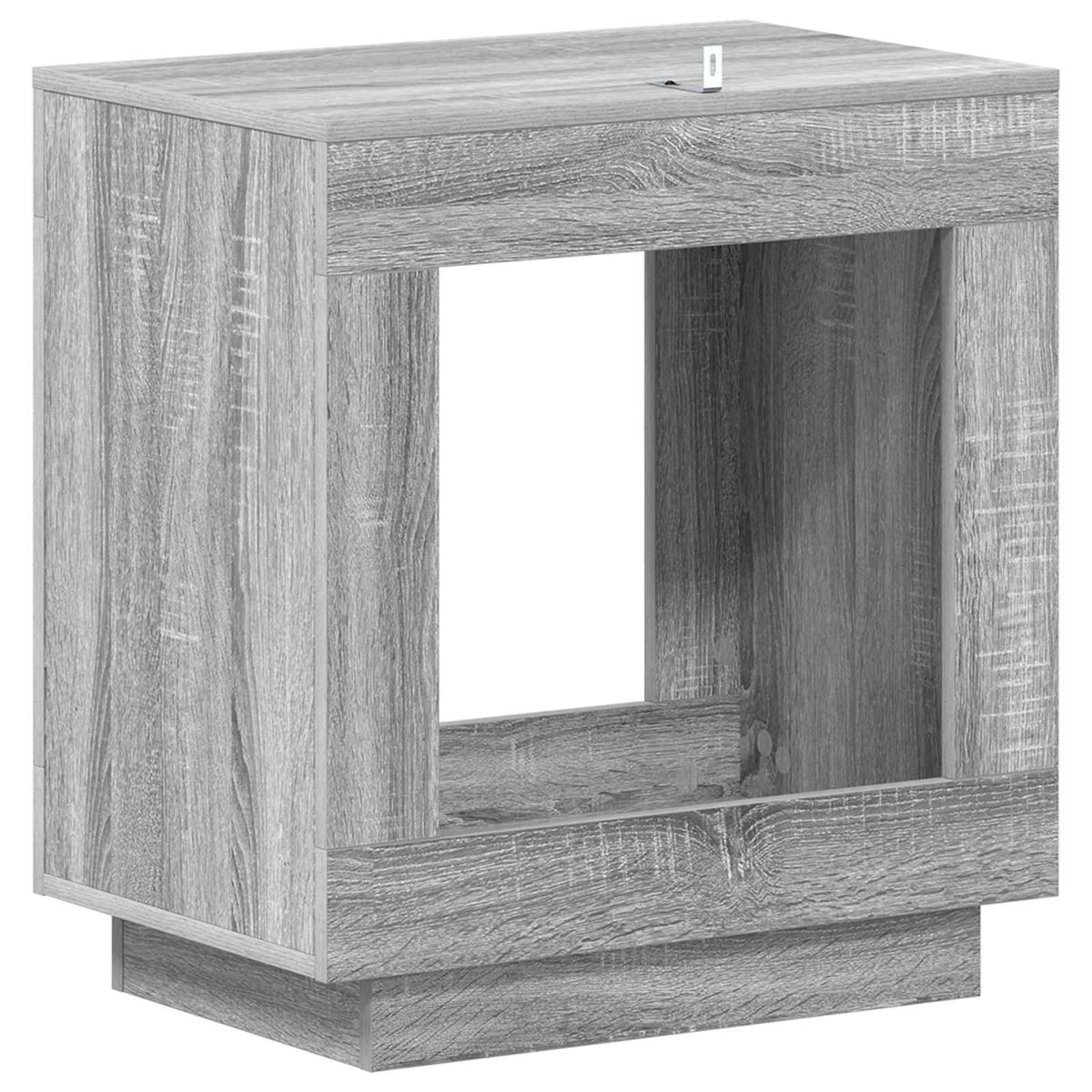 Sidebord Grå sonoma-eg 60 x 40 x 65 cm Konstrueret træ