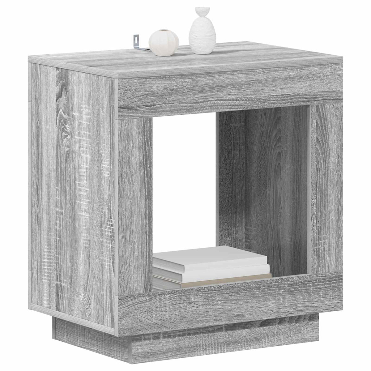 Sidebord Grå sonoma-eg 60 x 40 x 65 cm Konstrueret træ