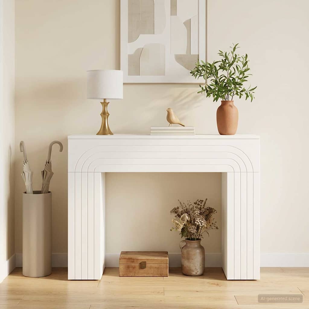 Sofabord Hvid 102 x 35 x 75 cm Konstrueret træ