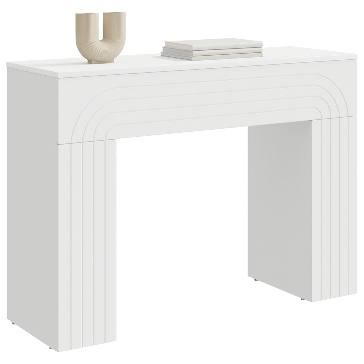 Sofabord Hvid 102 x 35 x 75 cm Konstrueret træ