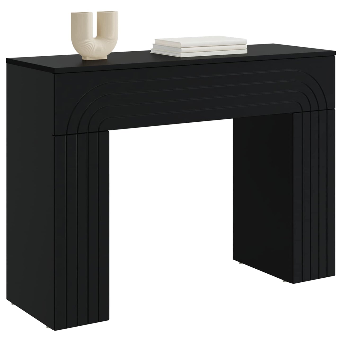 Sofabord Sort 102 x 35 x 75 cm Konstrueret træ