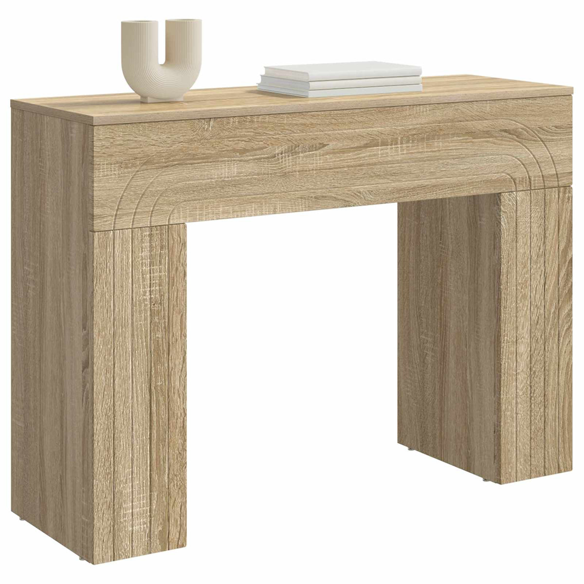 Sofabord Sonoma-eg 102 x 35 x 75 cm Konstrueret træ