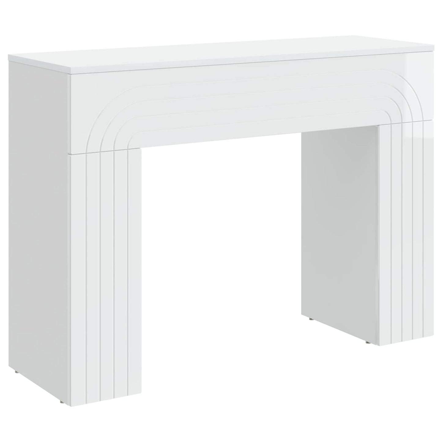 Sofabord Hvid højglans 102 x 35 x 75 cm Konstrueret træ