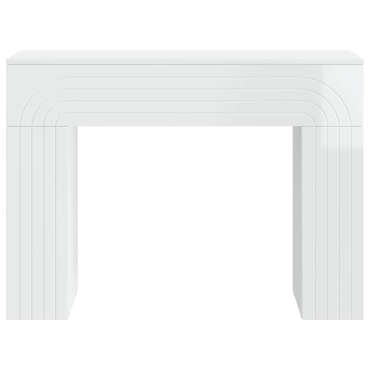 Sofabord Hvid højglans 102 x 35 x 75 cm Konstrueret træ