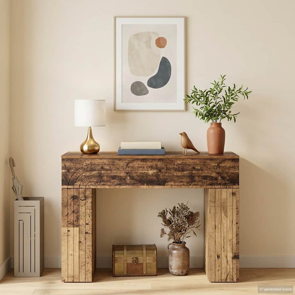 Sofabord Gammelt træ 102 x 35 x 75 cm Konstrueret træ