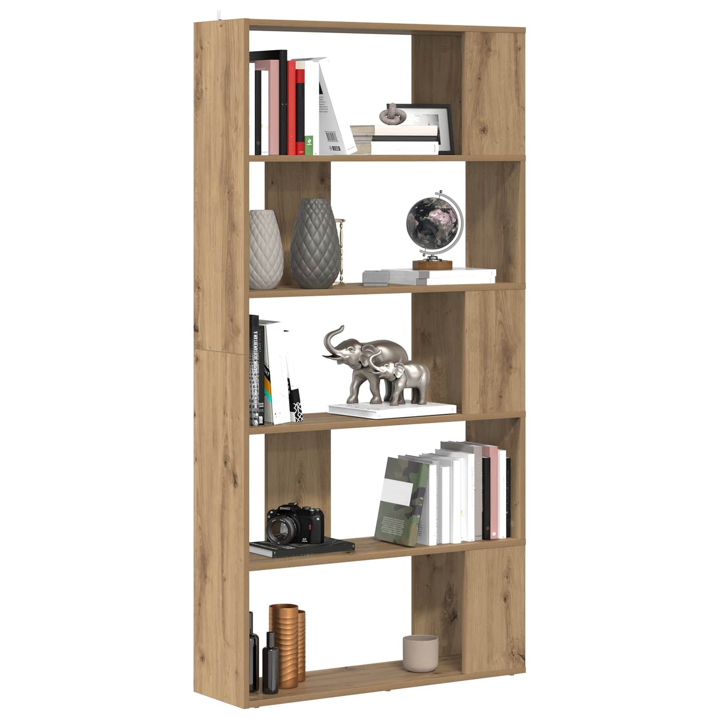 Bogskab 80 x 24 x 159 cm Konstrueret træ Artisan Egetræ