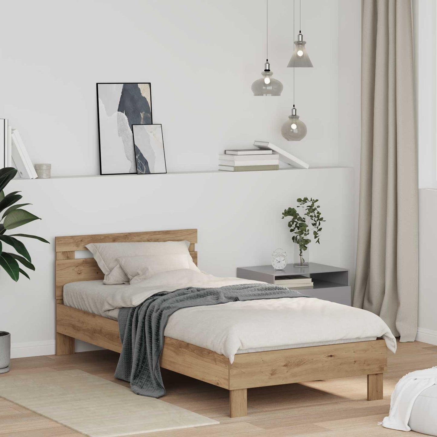 Sengestel Artisan Egetræ 75 x 190 cm Konstrueret træ