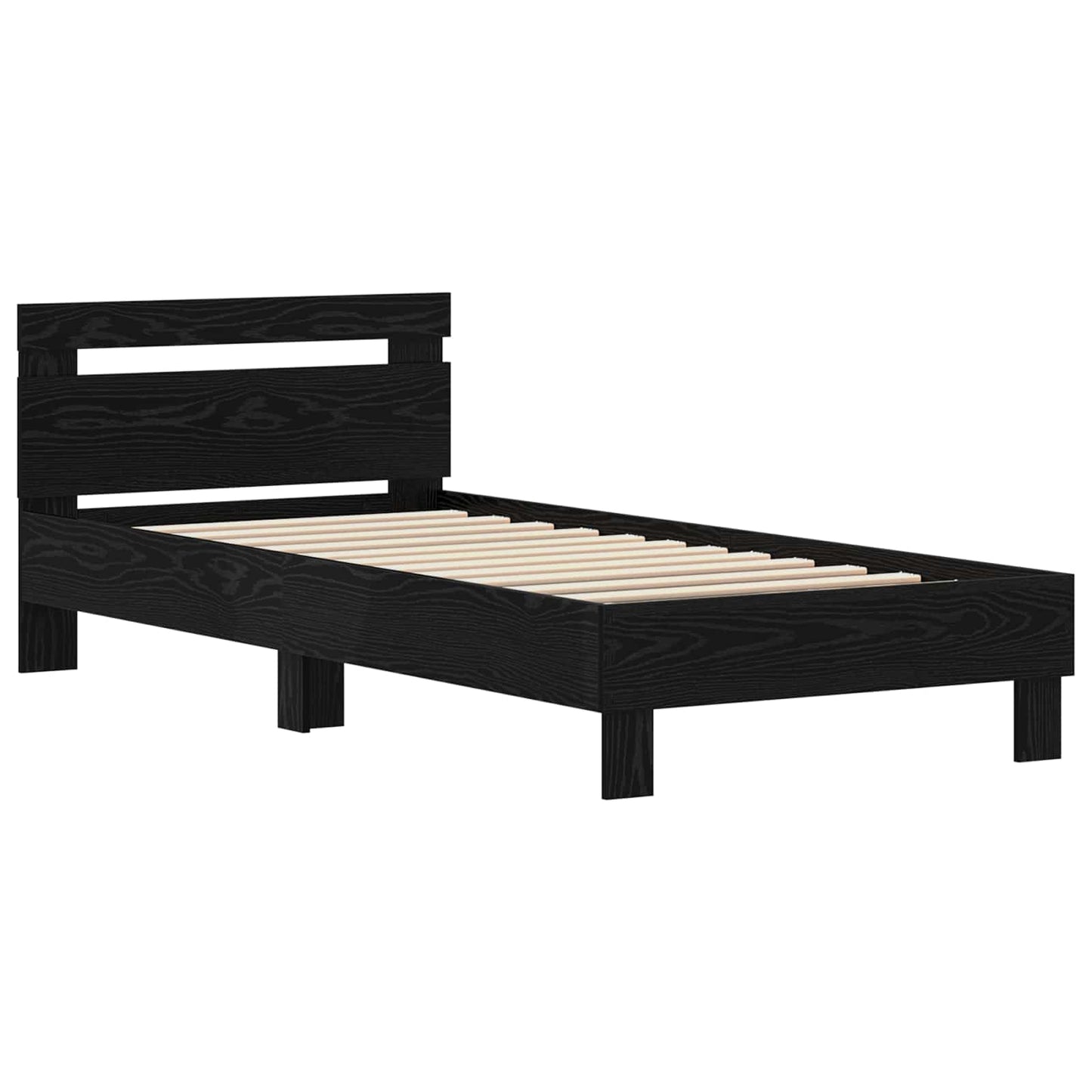 Sengestel Sort eg 75 x 190 cm Konstrueret træ