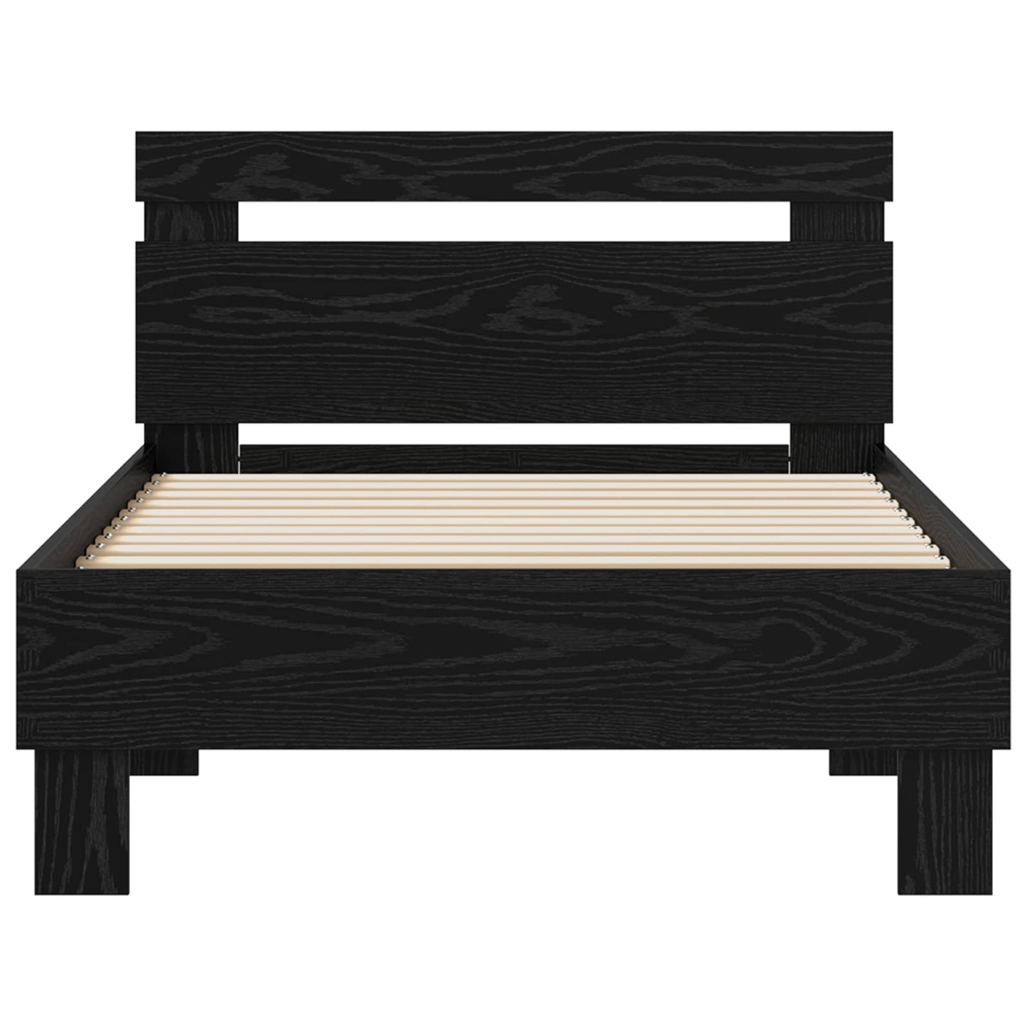 Sengestel Sort eg 75 x 190 cm Konstrueret træ