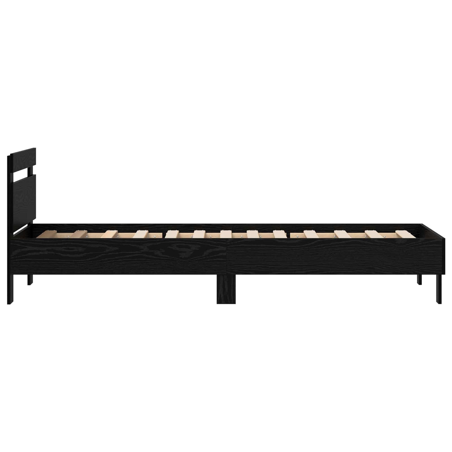 Sengestel Sort eg 75 x 190 cm Konstrueret træ
