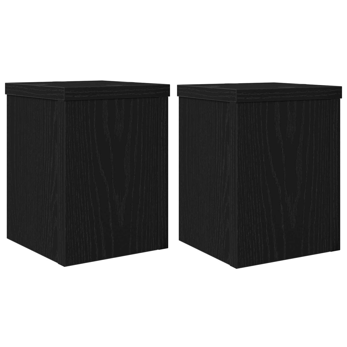 Planteholder 2 stk. Sort eg 15 x 15 x 20 cm Konstrueret træ