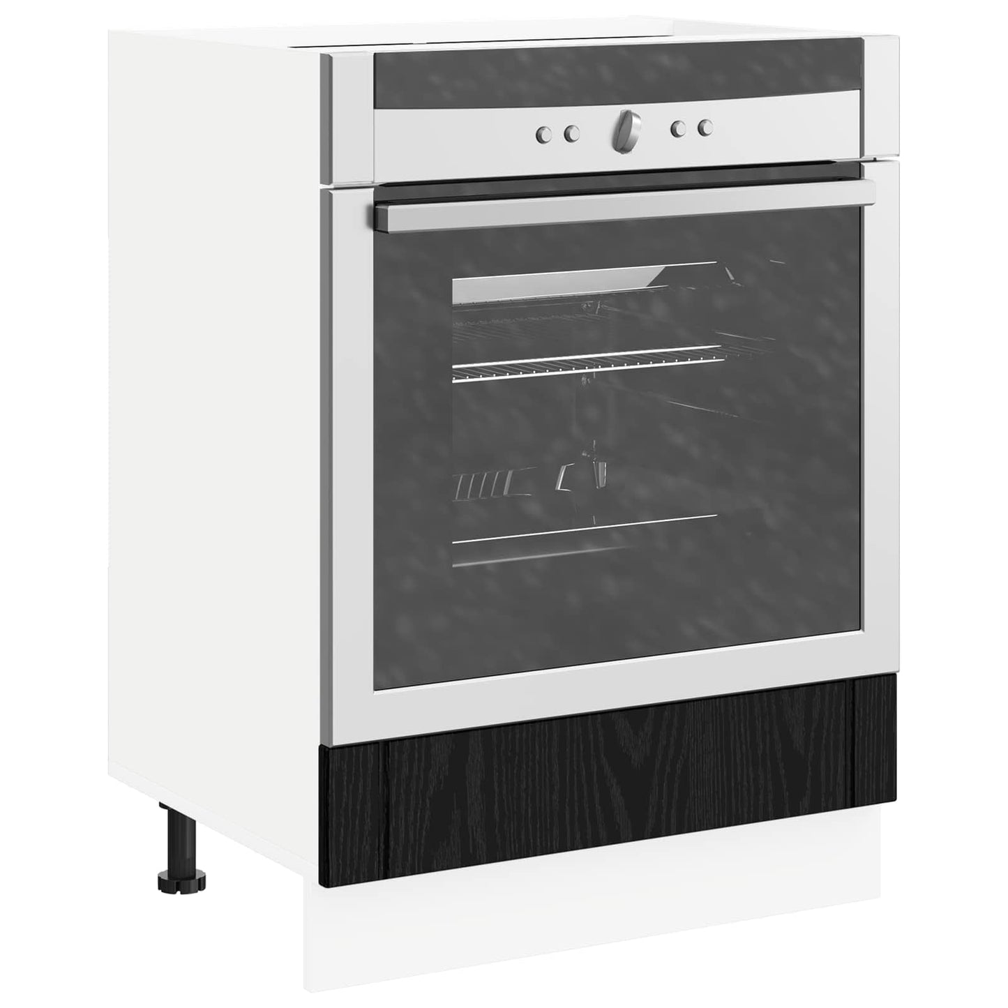 Ovnskab LUCCA Sort eg 60 x 46 x 81,5 cm Konstrueret træ