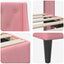 Sengestel med hovedgærde Lyserød 160 x 200 cm Fløjl