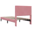 Sengestel med hovedgærde Lyserød 80 x 200 cm Fløjl