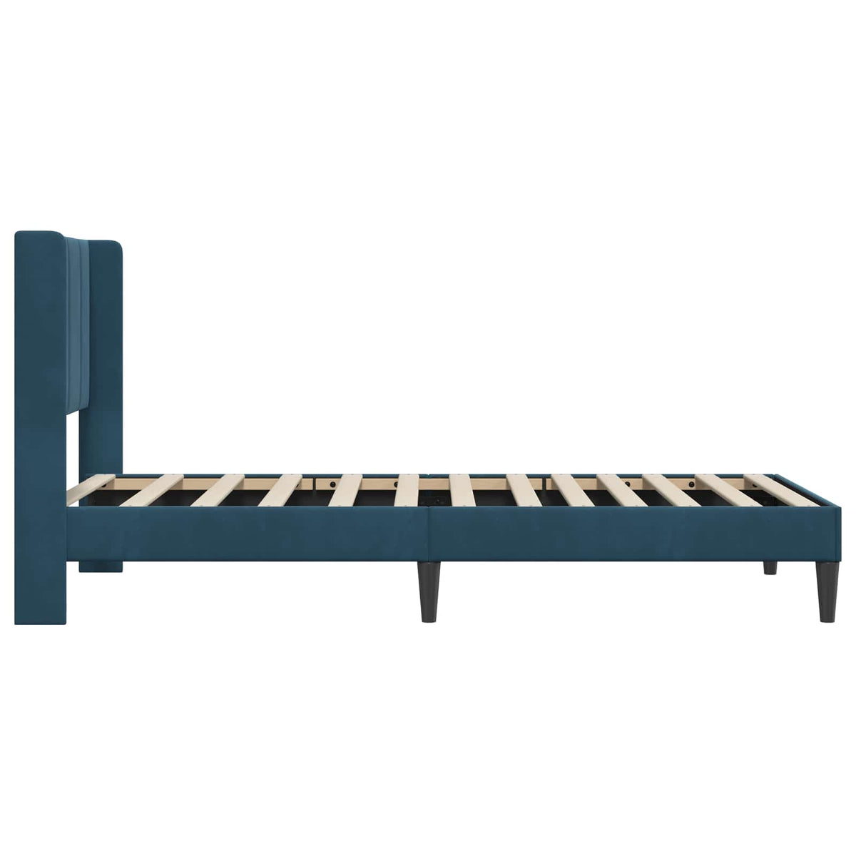 Sengestel med hovedgærde Blå 80 x 200 cm Fløjl
