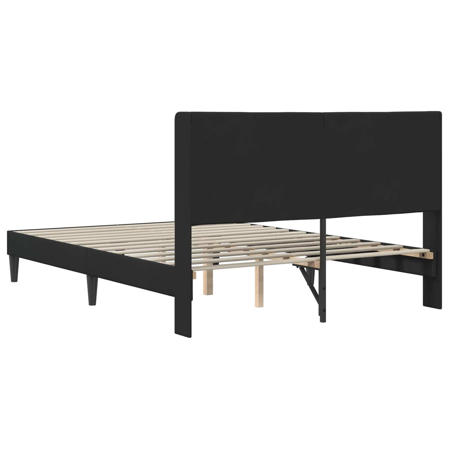 Sengestel med hovedgærde Sort 120 x 200 cm Fløjl