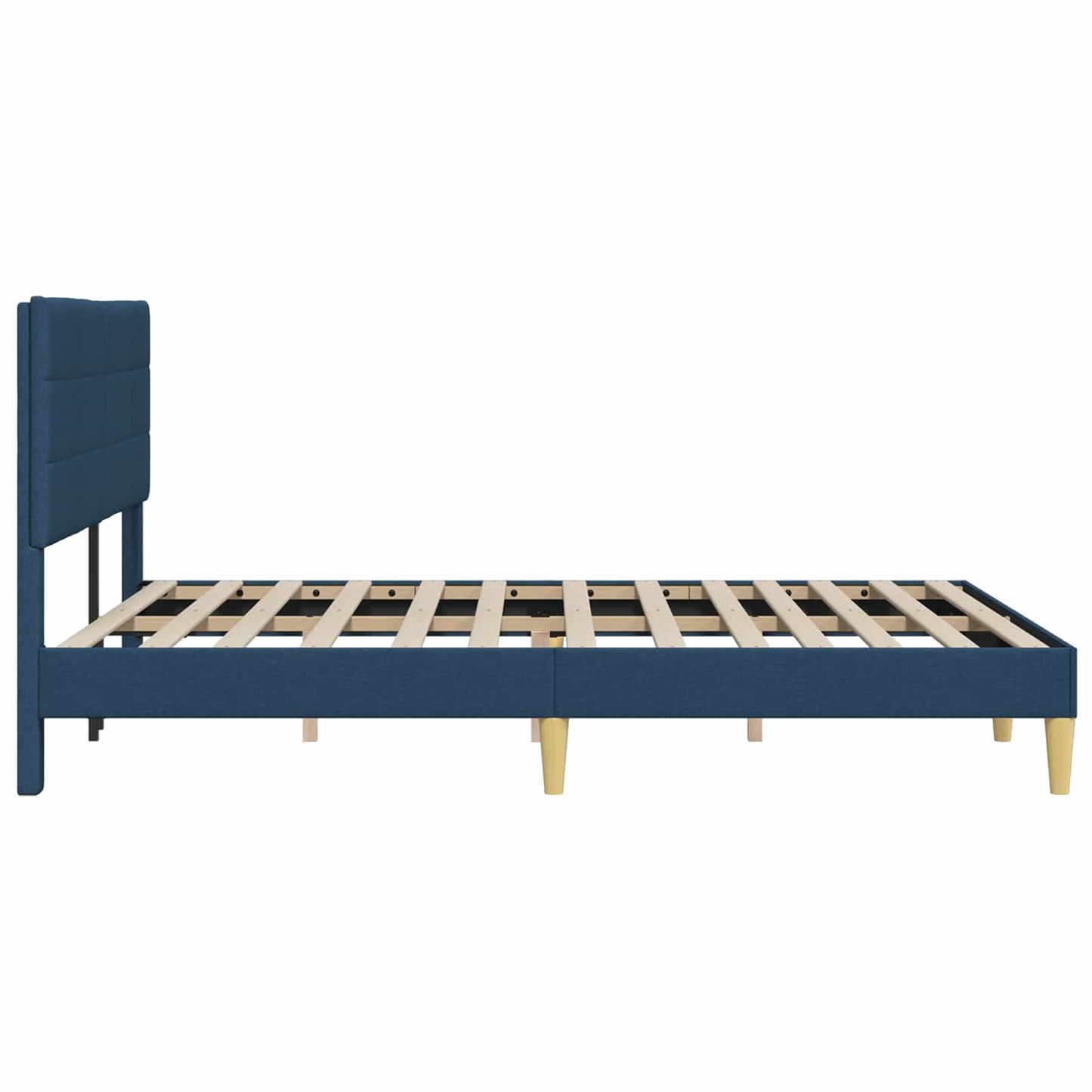 Sengestel med hovedgærde Blå 140 x 200 cm Stof