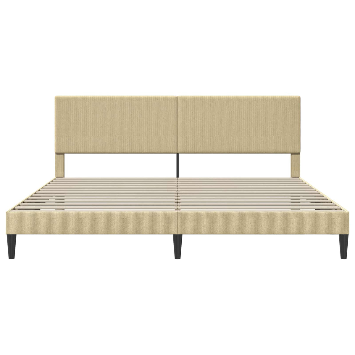 Sengestel med hovedgærde Lys Grøn Grå 200 x 200 cm Velourstof