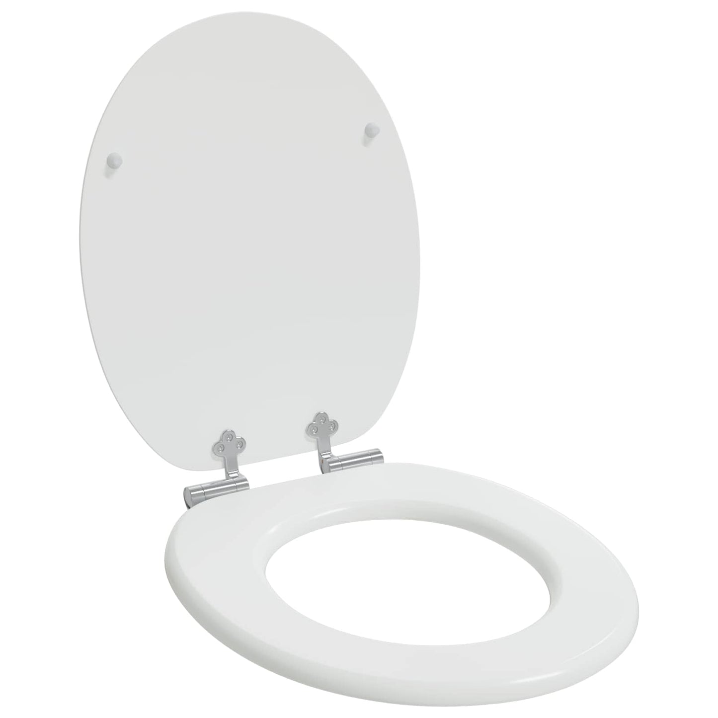 Blødt lukket toiletbræt 2 stk. Hvid 44 x 38 cm MDF plade