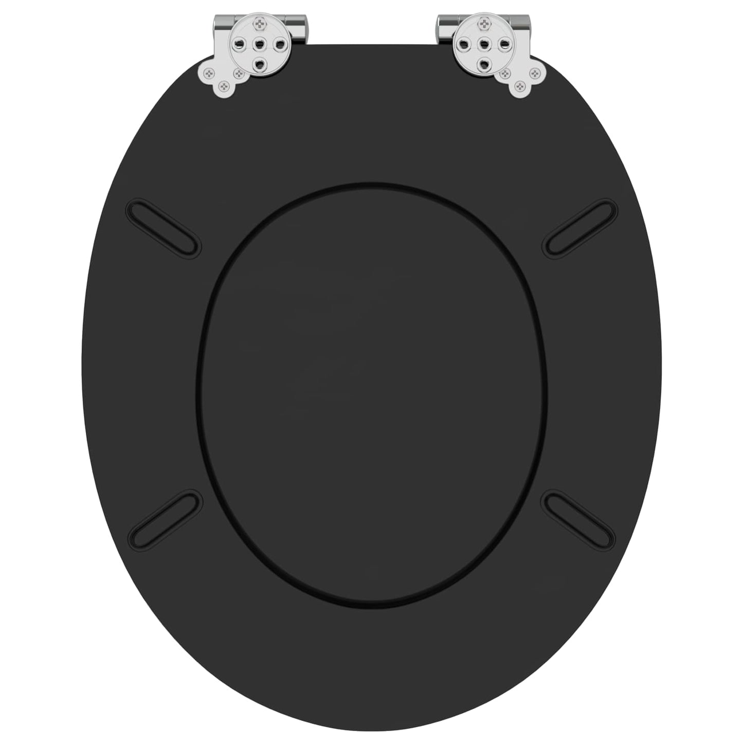 Blødt lukket toiletbræt 2 stk. Sort 44 x 38 cm MDF plade