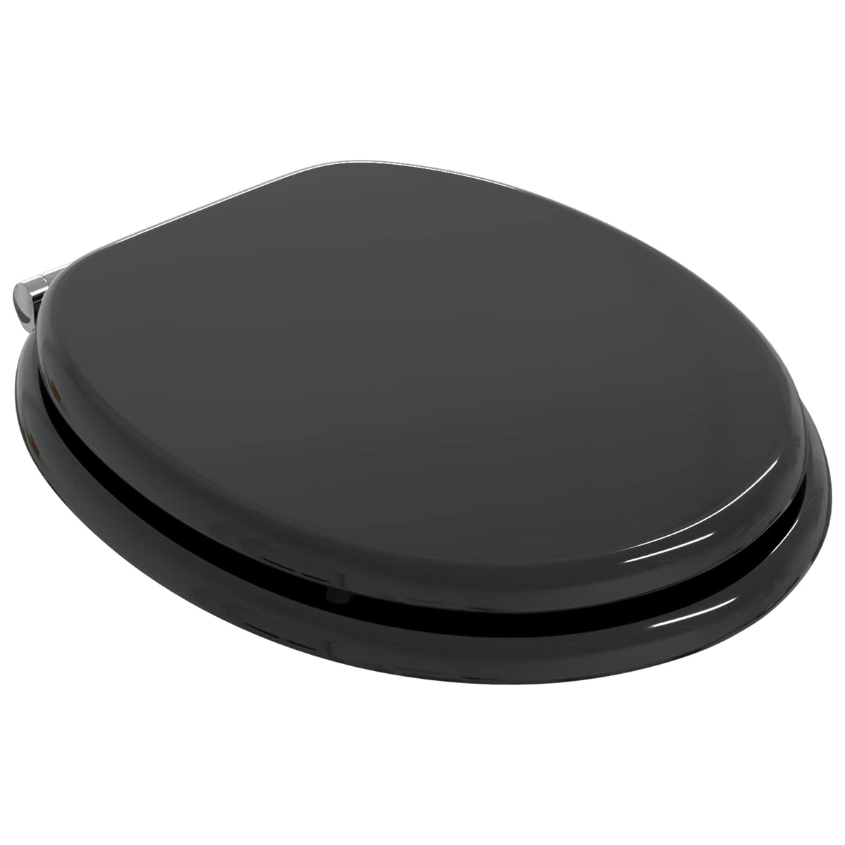 Blødt lukket toiletbræt 2 stk. Sort 44 x 38 cm MDF plade