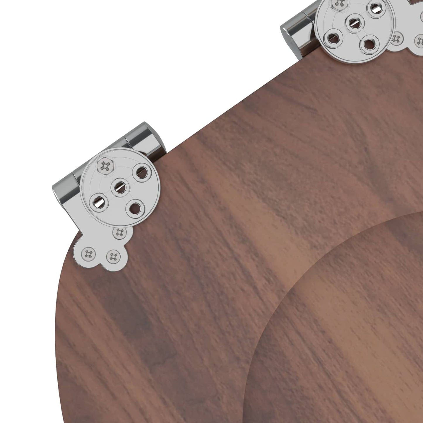 Blødt lukket toiletbræt 2 stk. Brun 44 x 38 cm MDF plade