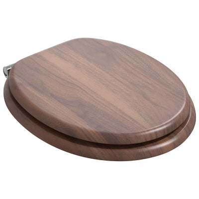 Blødt lukket toiletbræt 2 stk. Brun 44 x 38 cm MDF plade