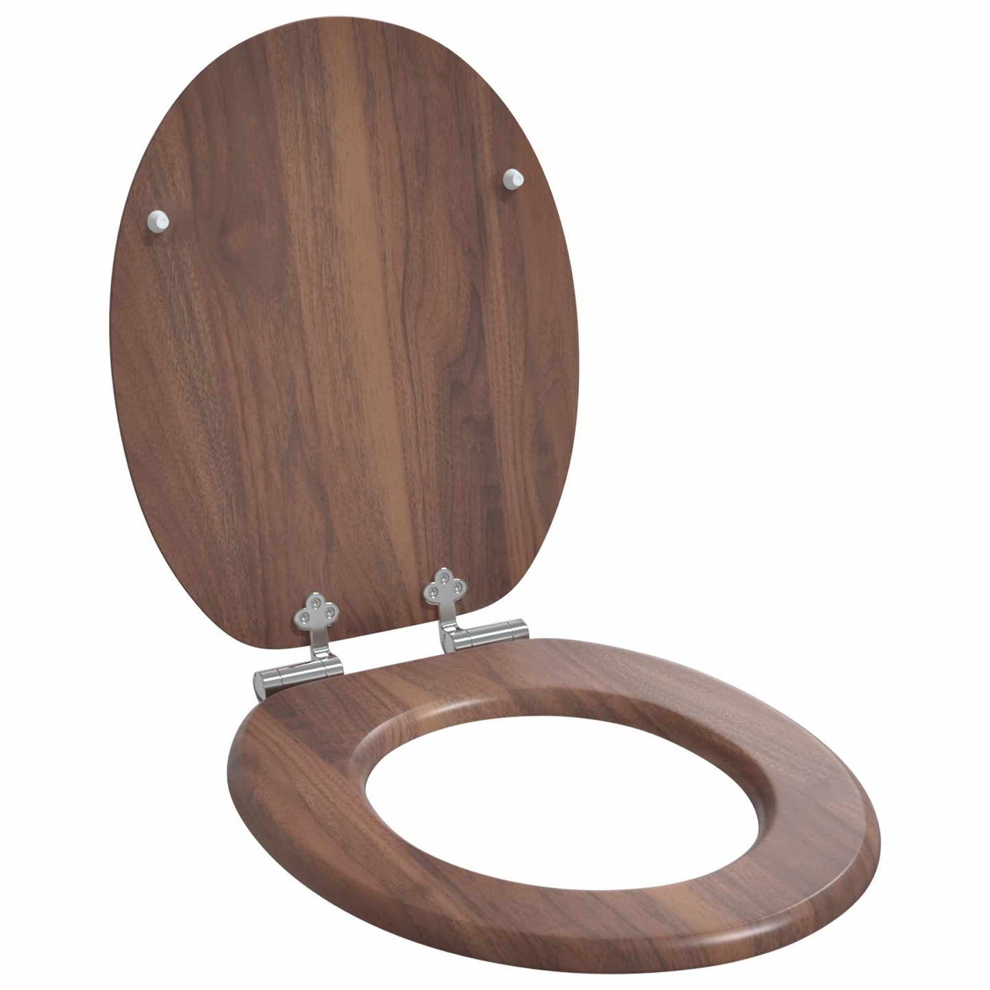 Blødt lukket toiletbræt 2 stk. Brun 44 x 38 cm MDF plade