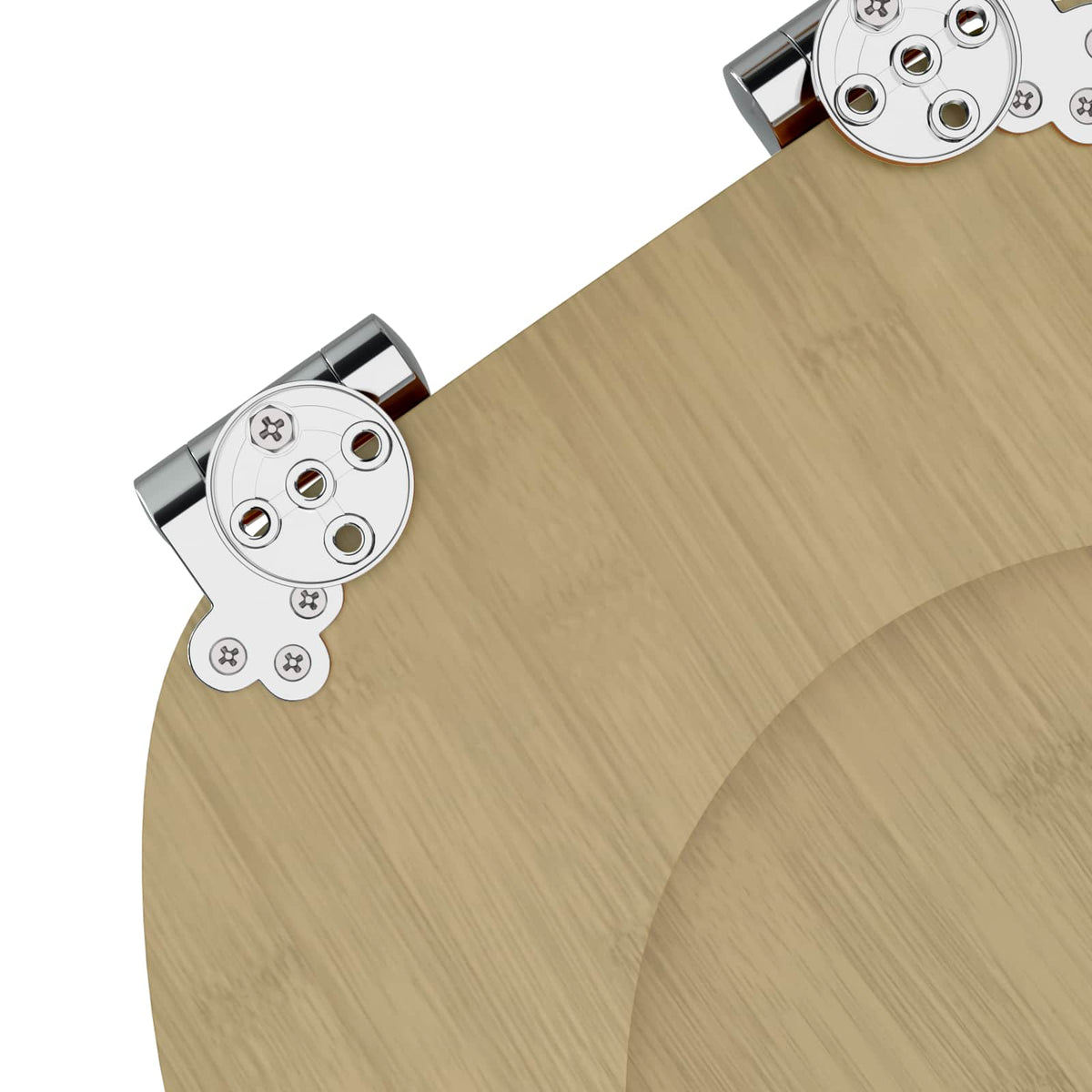 Toilet sæde 2 pcs Lys Bambusfarve 44 x 38 cm Konstrueret træ