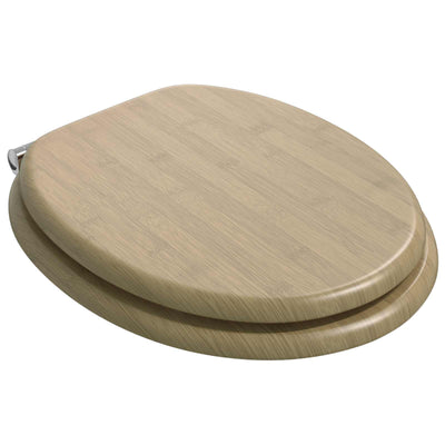 Blødt lukket toiletbræt 2 stk. Lys Bambusfarve 44 x 38 cm
