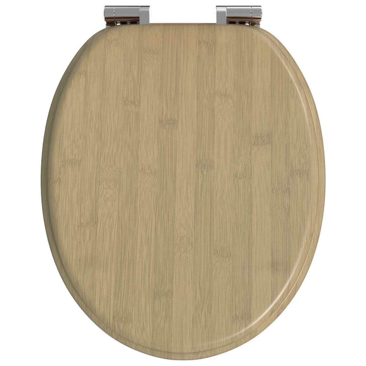 Toilet sæde 2 pcs Lys Bambusfarve 44 x 38 cm Konstrueret træ