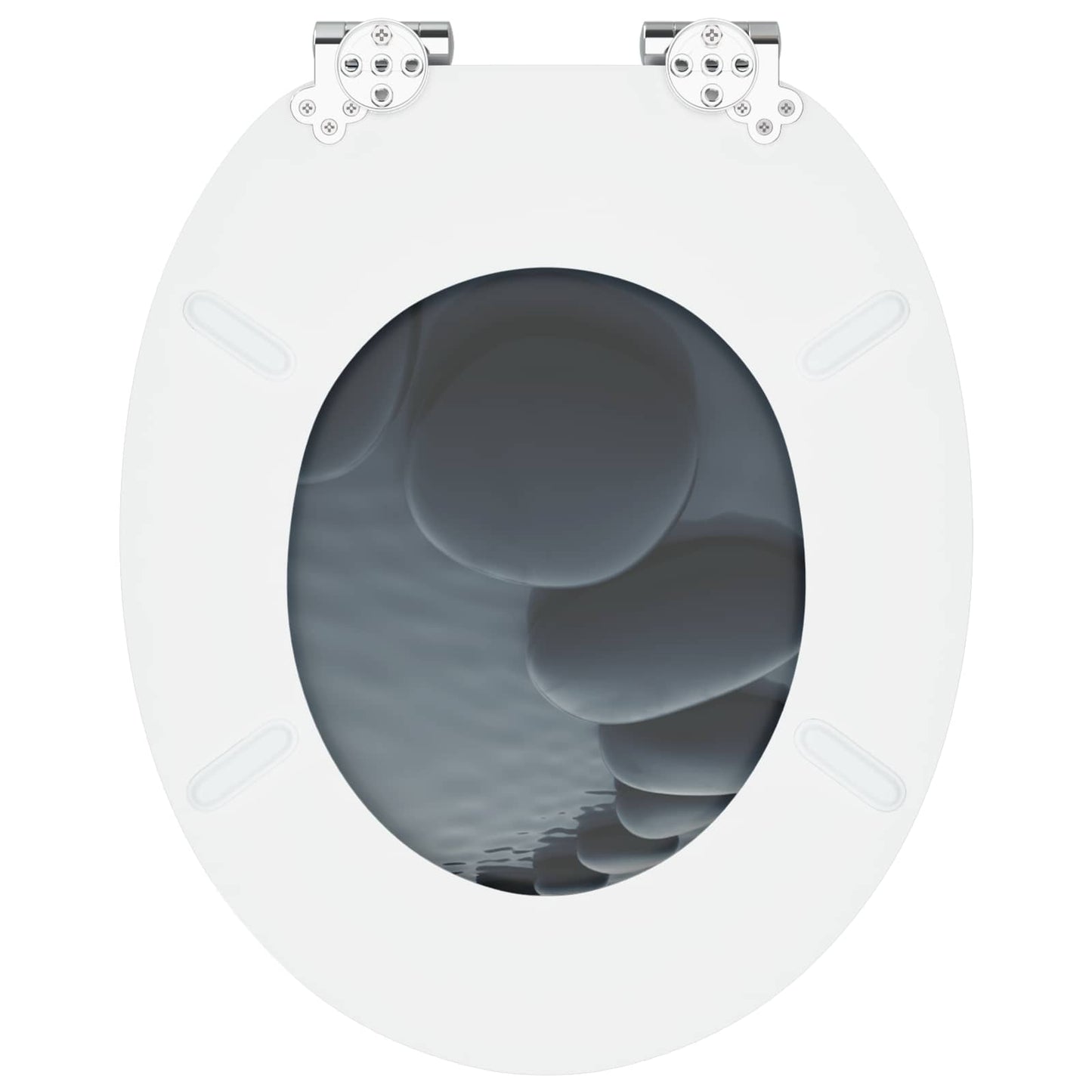 Blødt lukket toiletbræt 2 stk. Grå 44 x 38 cm MDF plade