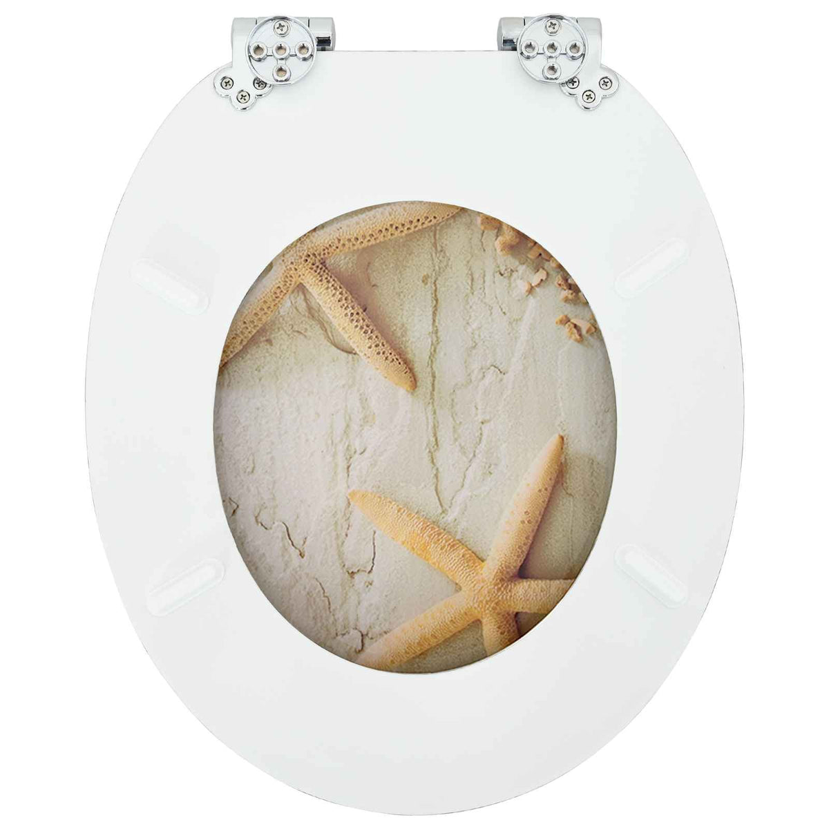 Blødt lukket toiletbræt 2 stk. Gul og Hvid 44 x 38 cm MDF plade
