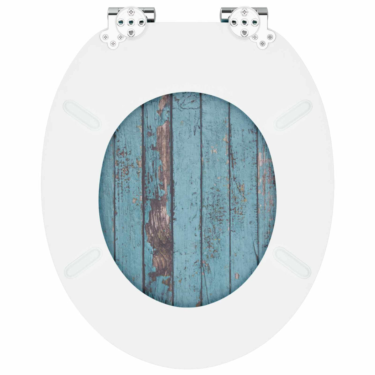 Blødt lukket toiletbræt 2 stk. Blå 44 x 38 cm MDF plade