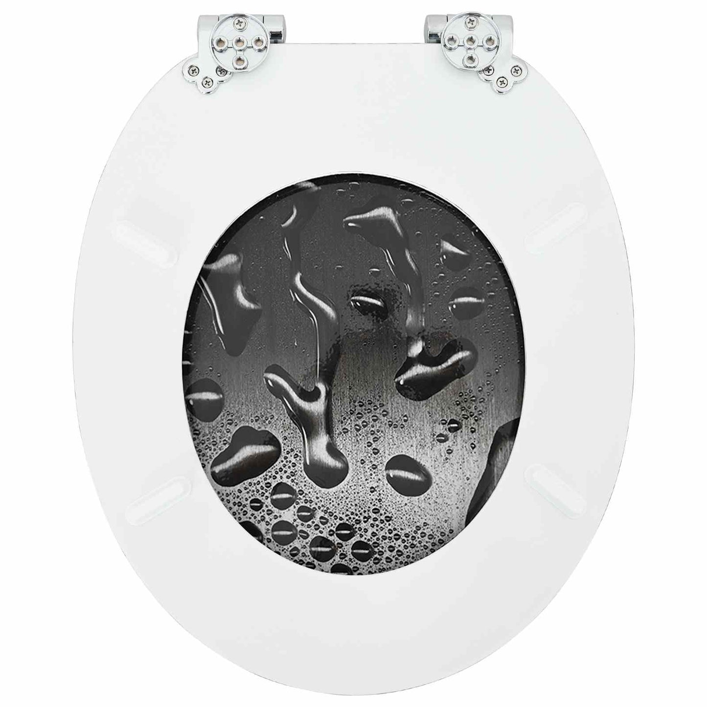 Blødt lukket toiletbræt 2 stk. Grå 44 x 38 cm MDF plade