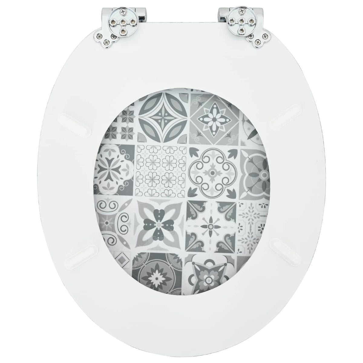 Toilet sæde 2 pcs Blå og Hvid Porcelæn 44 x 38 cm