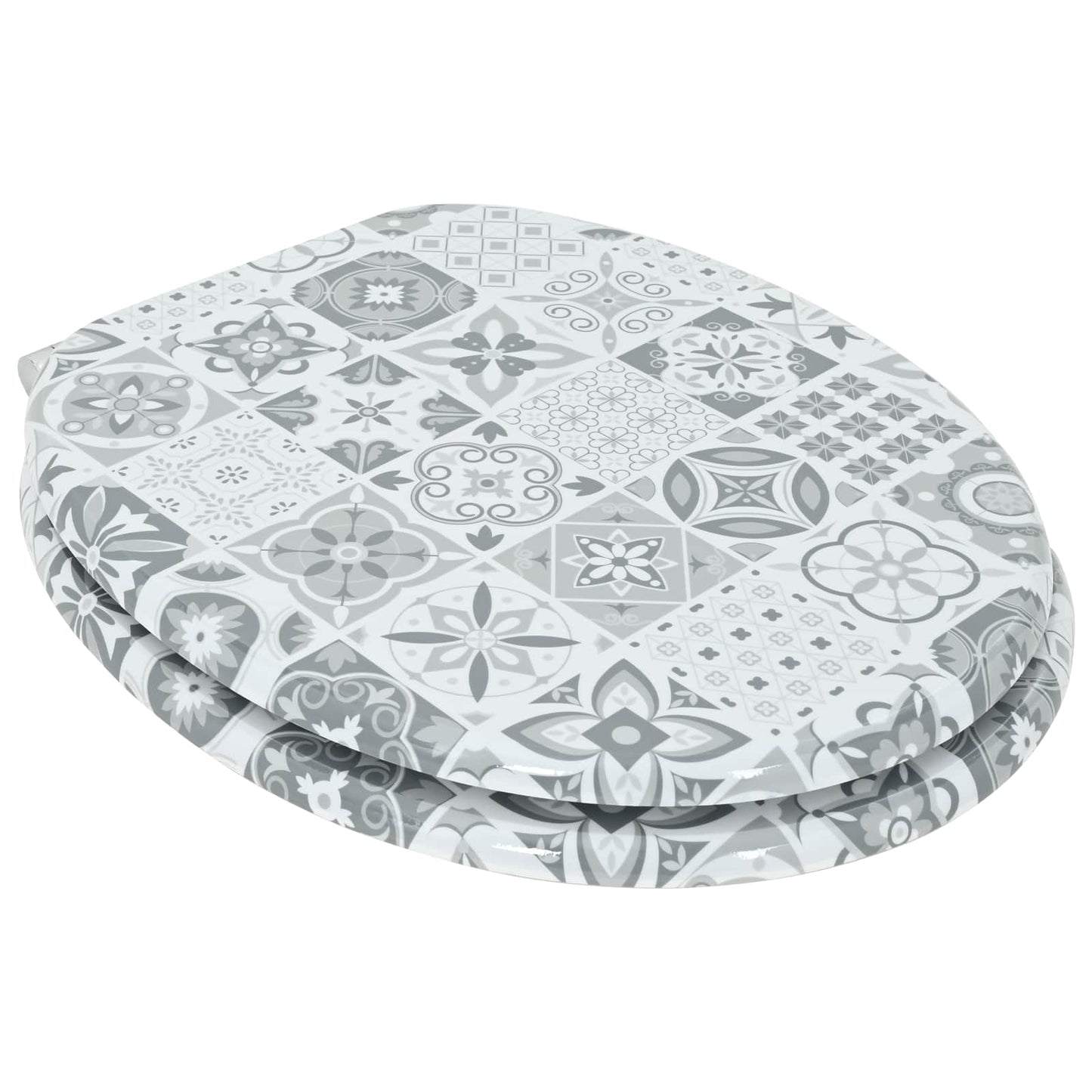 Toilet sæde 2 pcs Blå og Hvid Porcelæn 44 x 38 cm