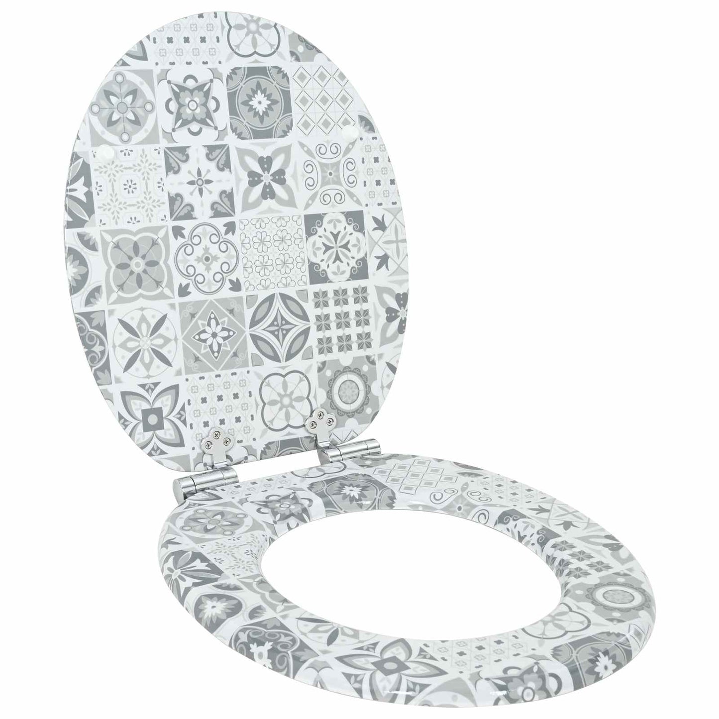 Toilet sæde 2 pcs Blå og Hvid Porcelæn 44 x 38 cm